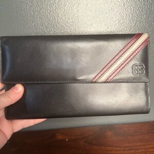 Balenciaga - black leather - gold hardware - long wallet